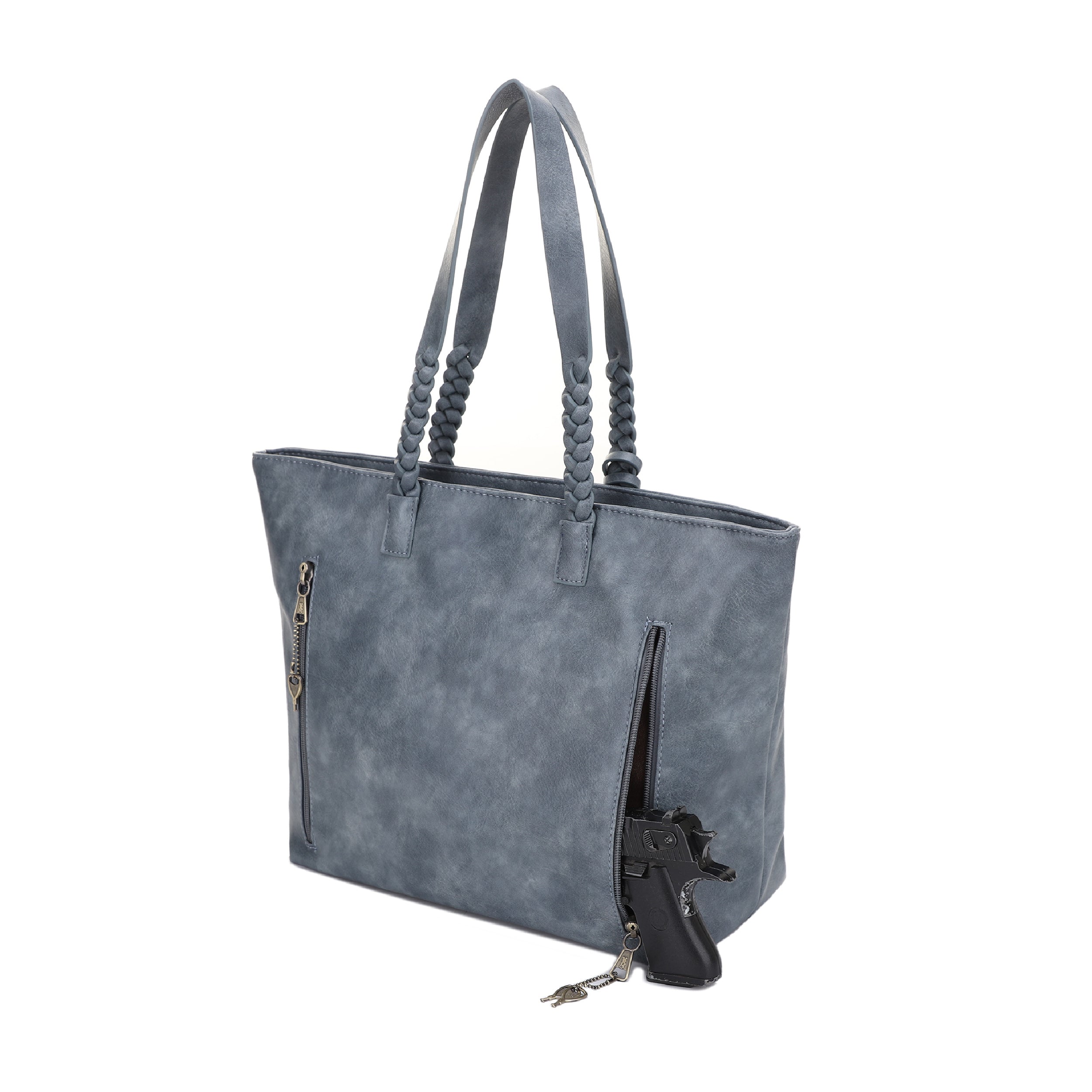 Helena Braided Handle Concealed Carry Tote Bag