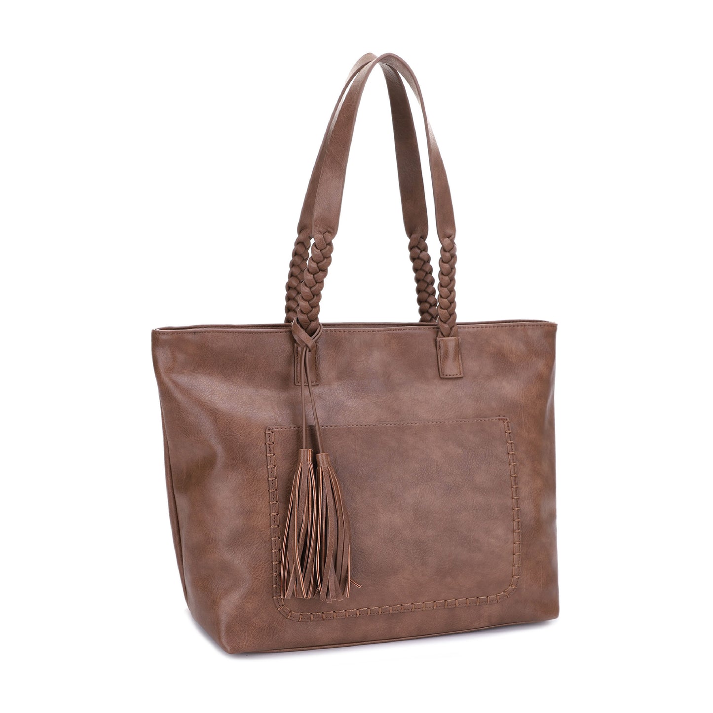 Helena Braided Handle Concealed Carry Tote Bag