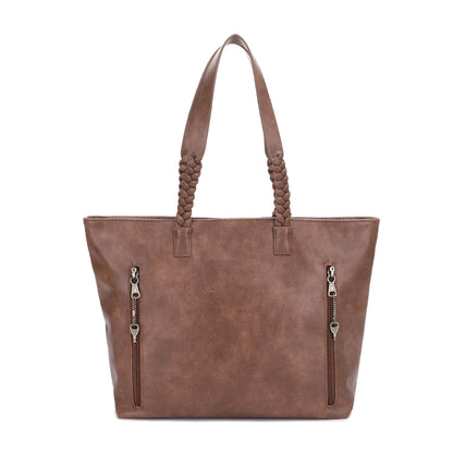Helena Braided Handle Concealed Carry Tote Bag