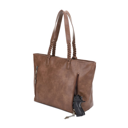 Helena Braided Handle Concealed Carry Tote Bag