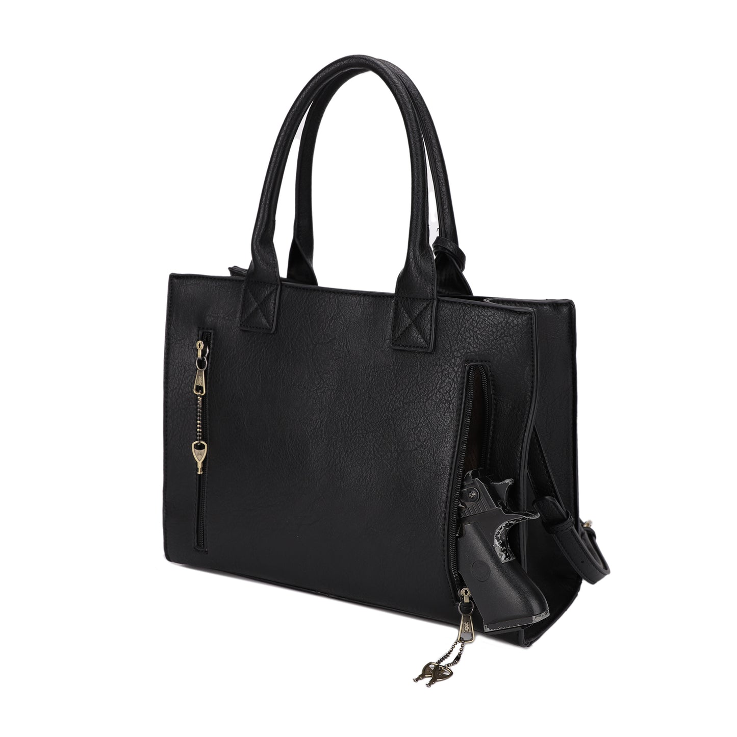 Kate Concealed Carry Lock and Key Satchel with Coin Pouch