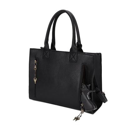 Kate Concealed Carry Lock and Key Satchel with Coin Pouch