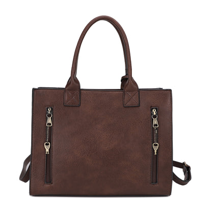 Kate Concealed Carry Lock and Key Satchel with Coin Pouch