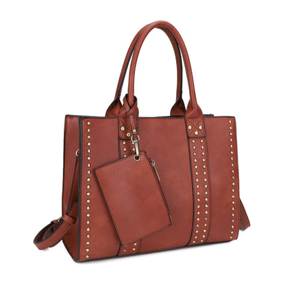 Kate Concealed Carry Lock and Key Satchel with Coin Pouch