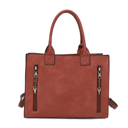 Kate Concealed Carry Lock and Key Satchel with Coin Pouch