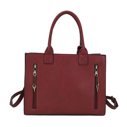 Kate Concealed Carry Lock and Key Satchel with Coin Pouch