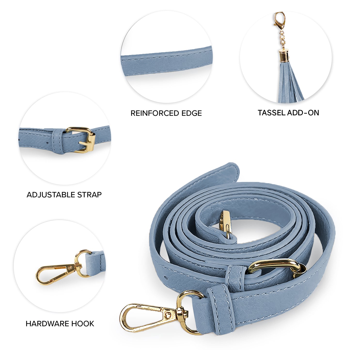 Replacement Shoulder Strap w/ Tassel - Gold Hardware