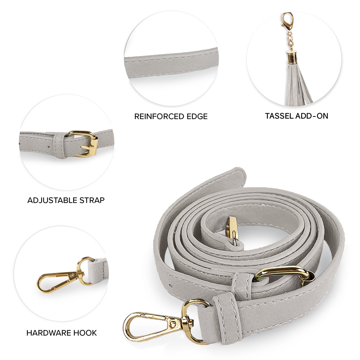 Replacement Shoulder Strap w/ Tassel - Gold Hardware