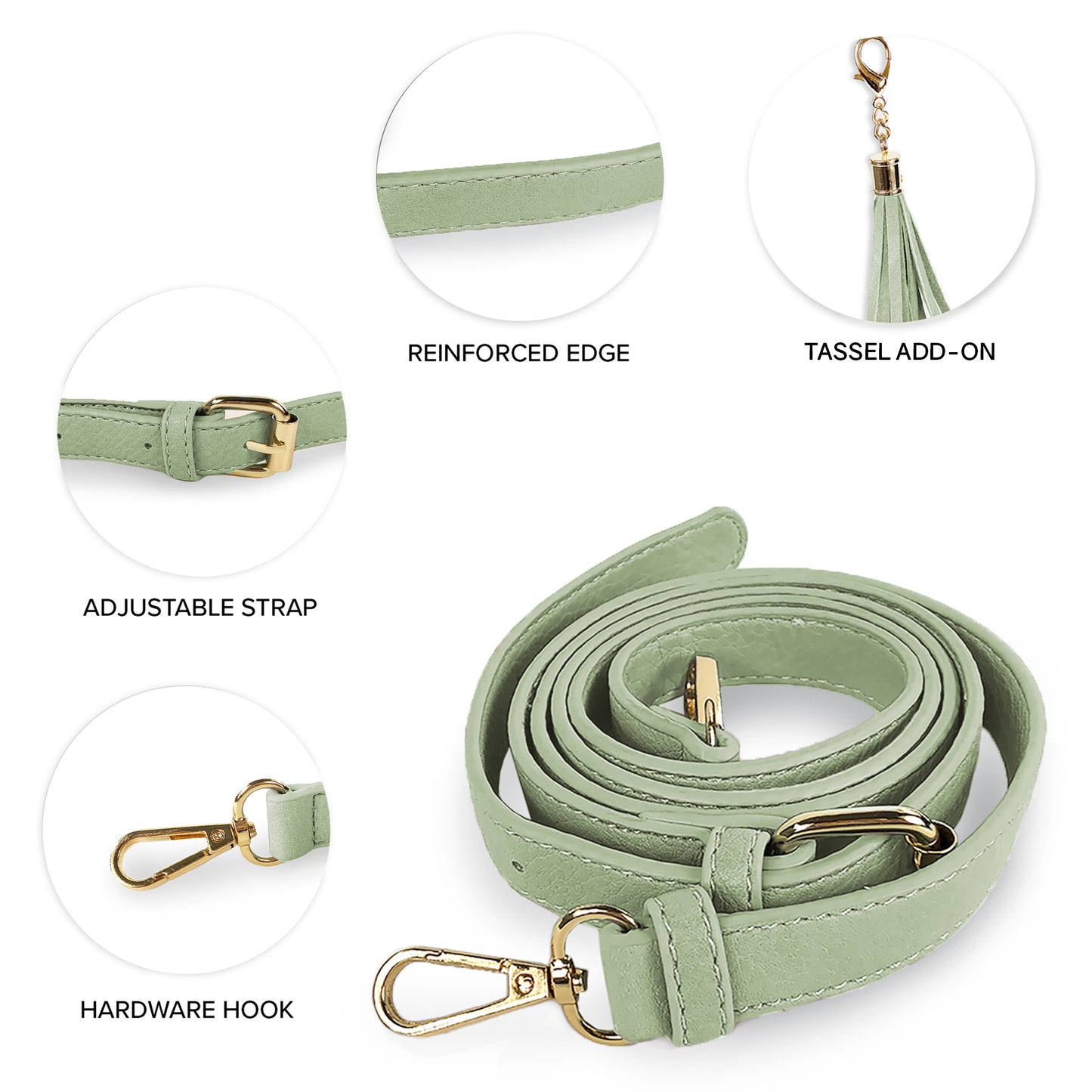 Replacement Shoulder Strap w/ Tassel - Gold Hardware