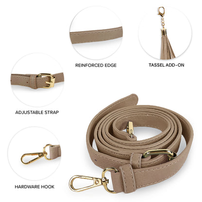 Replacement Shoulder Strap w/ Tassel - Gold Hardware