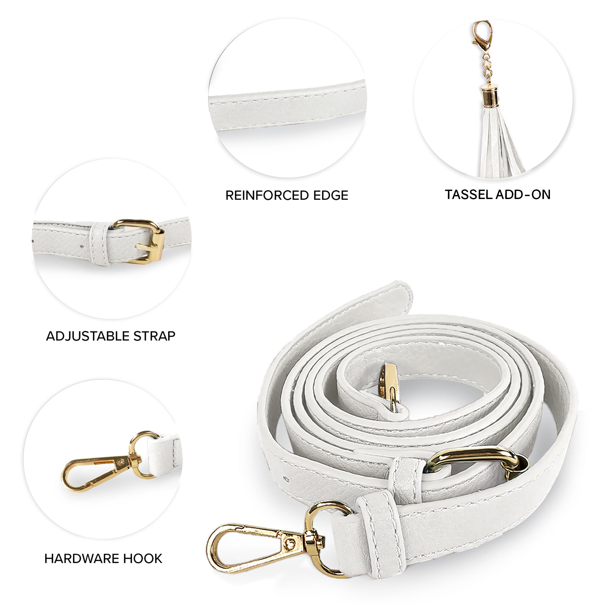 Replacement Shoulder Strap w/ Tassel - Gold Hardware