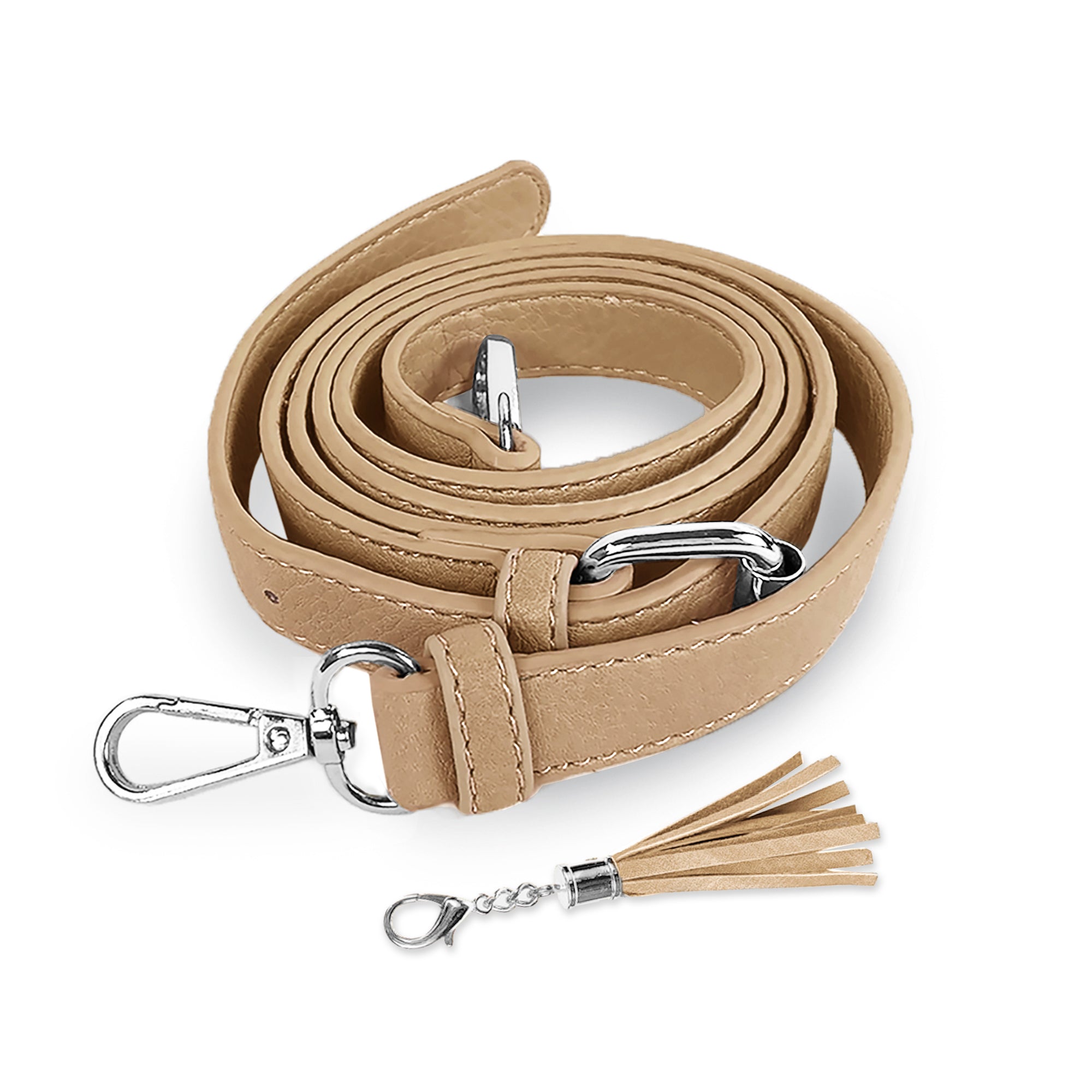 Replacement Shoulder Strap w/ Tassel - Silver Hardware
