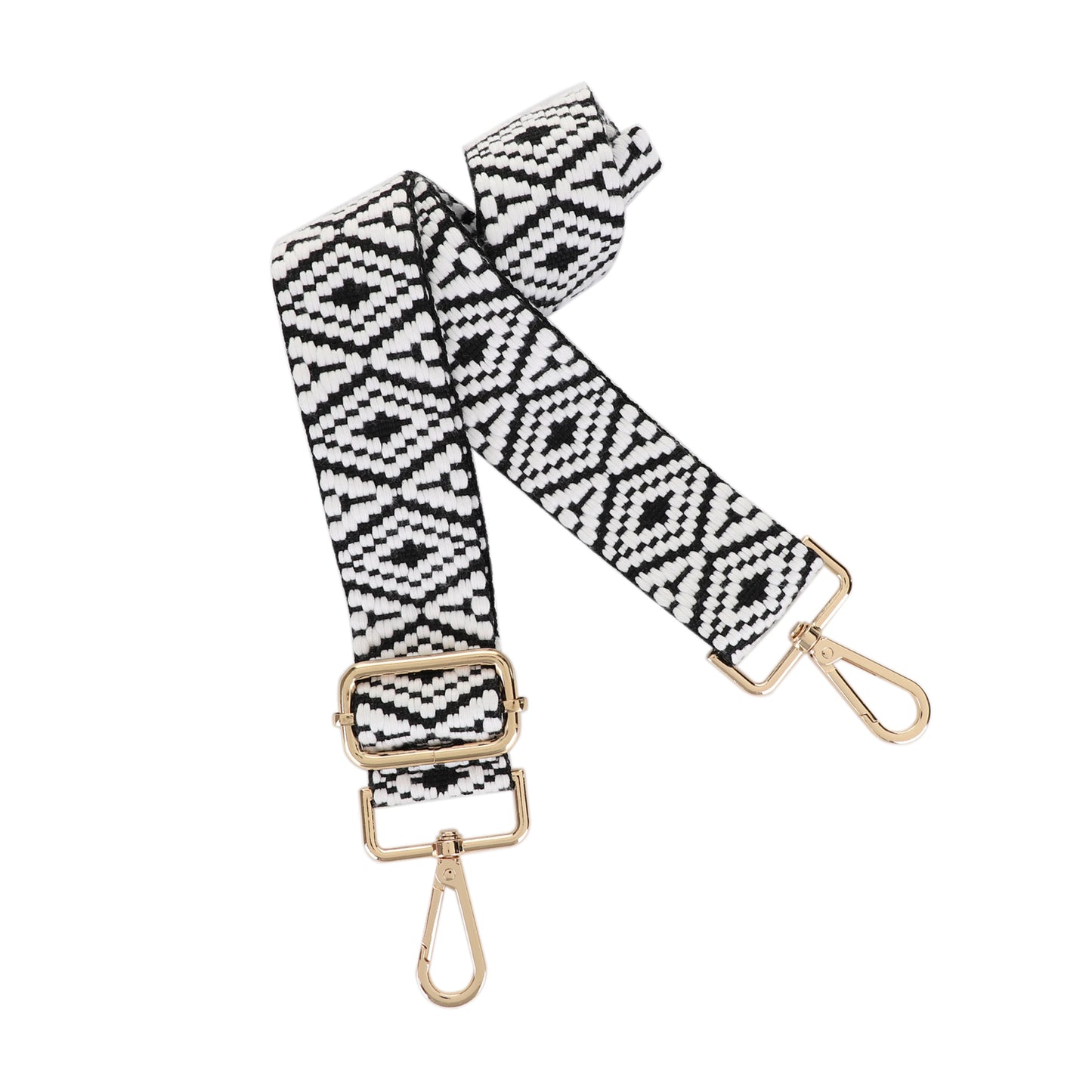 1.5 Inch Wide Replacement Webbing Strap with Gold Metal Hardware