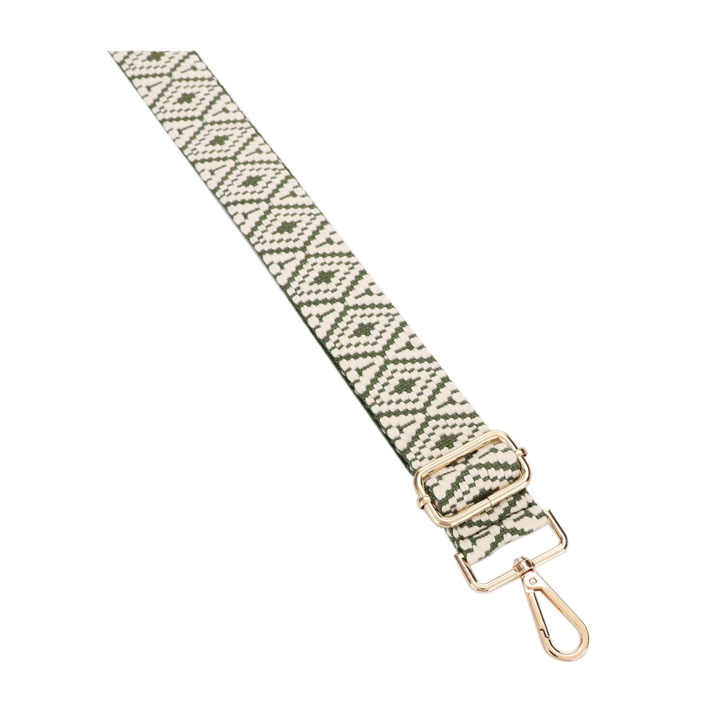 1.5 Inch Wide Replacement Webbing Strap with Gold Metal Hardware