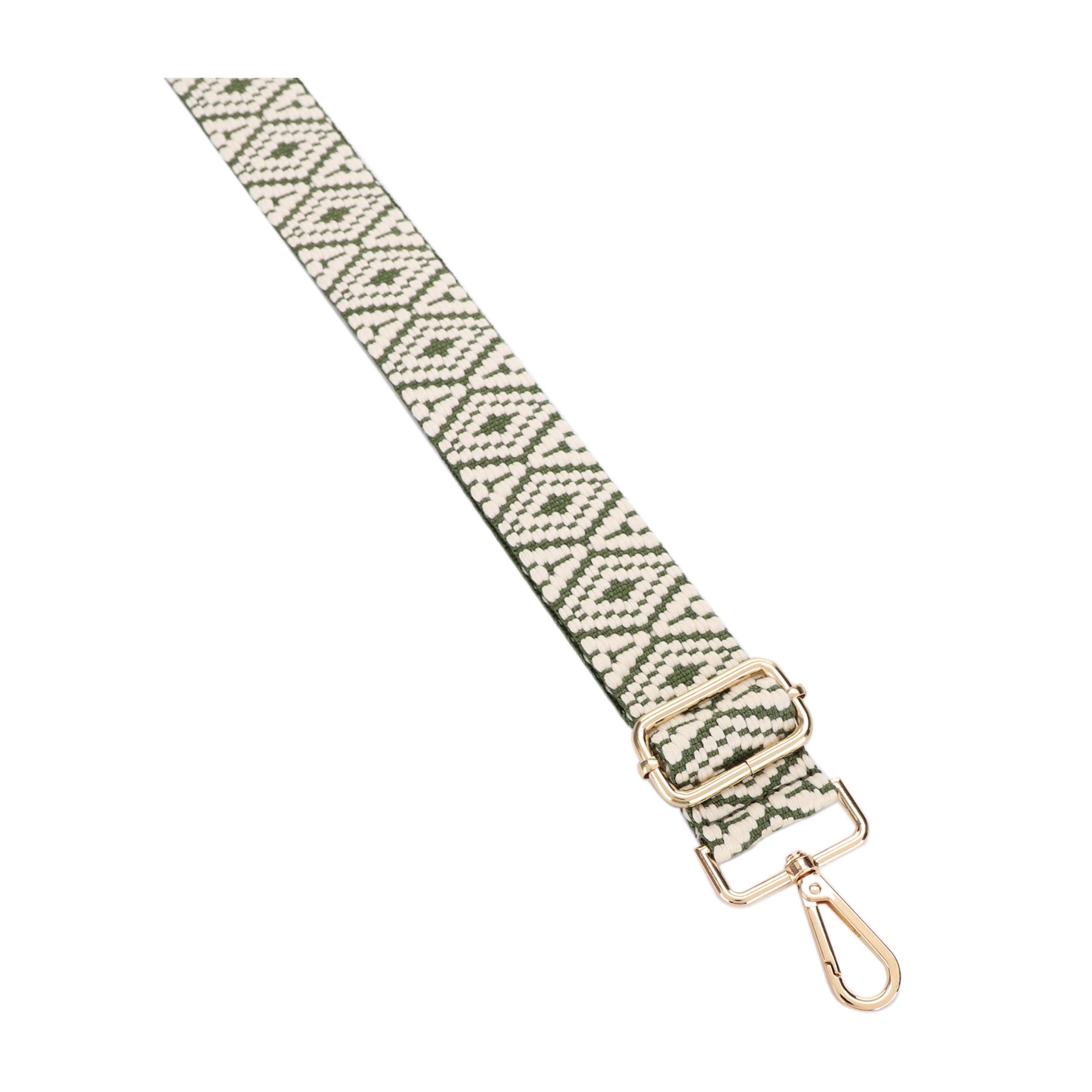 1.5 Inch Wide Replacement Webbing Strap with Gold Metal Hardware