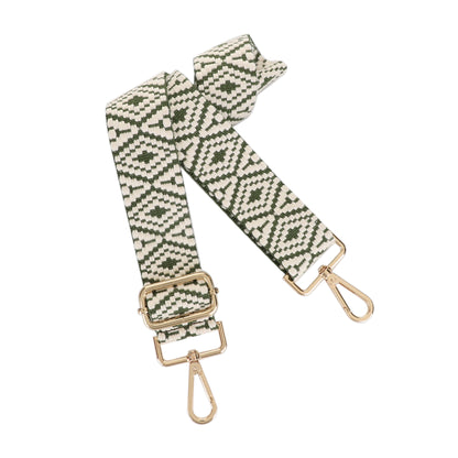 1.5 Inch Wide Replacement Webbing Strap with Gold Metal Hardware