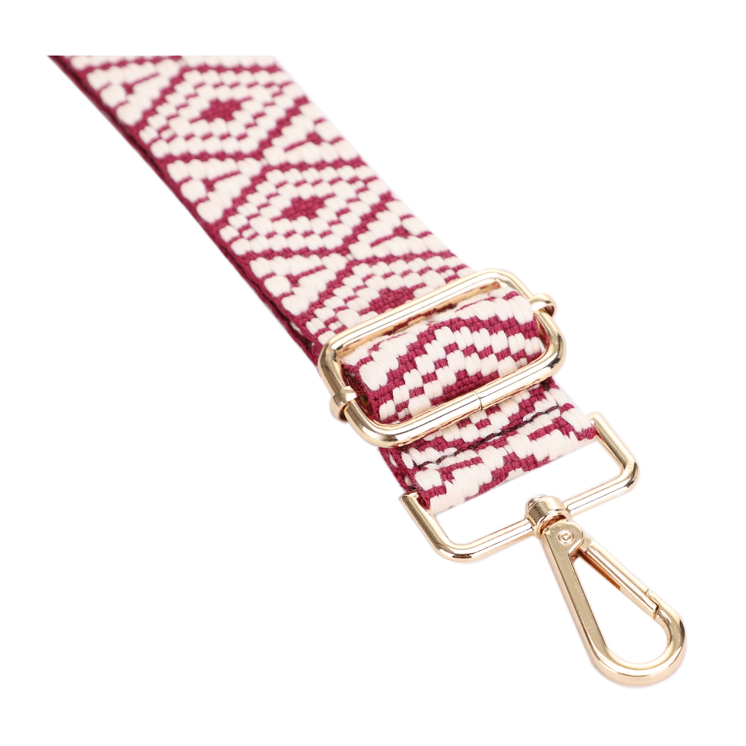 1.5 Inch Wide Replacement Webbing Strap with Gold Metal Hardware