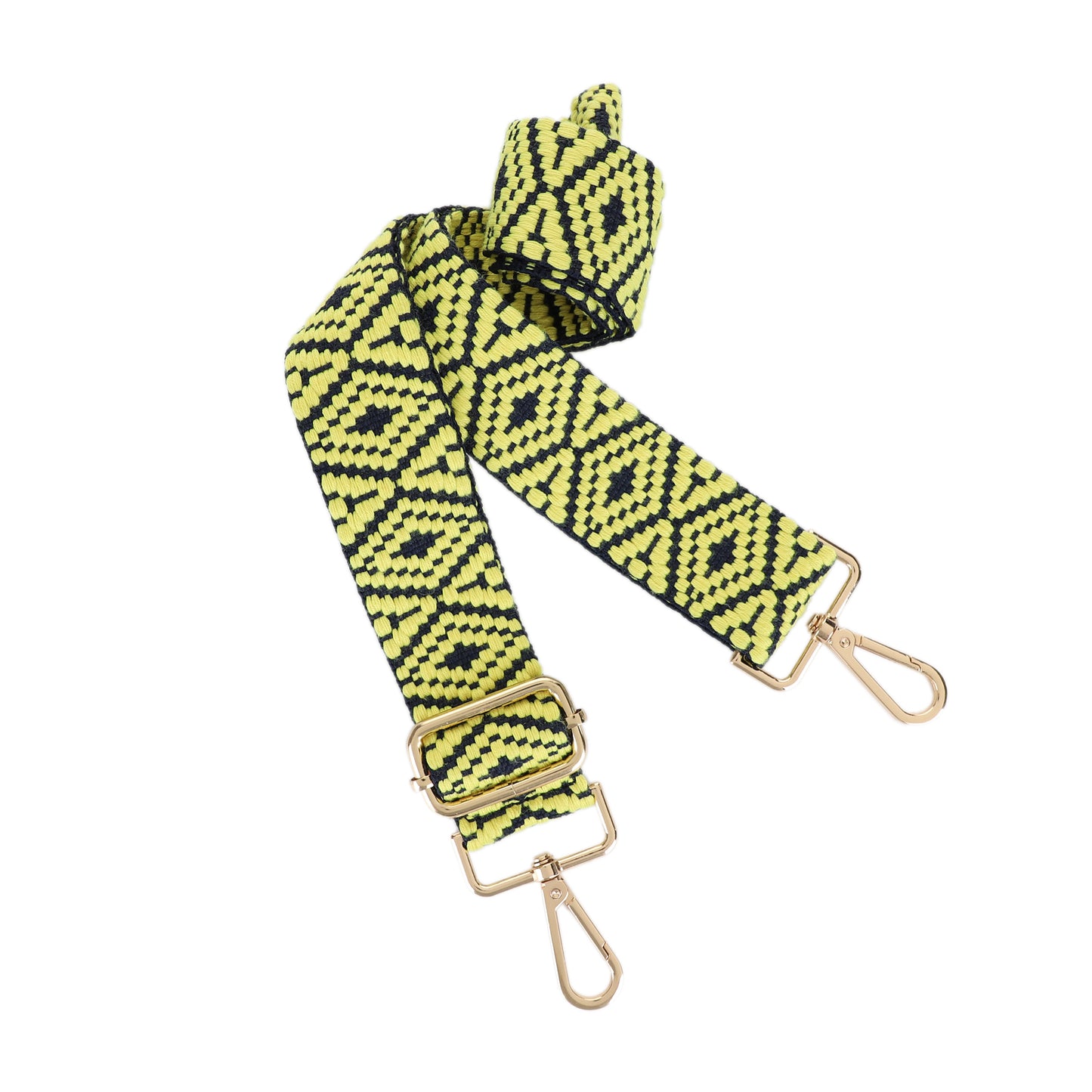 1.5 Inch Wide Replacement Webbing Strap with Gold Metal Hardware