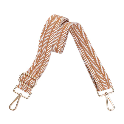 1.5 Inch Wide Replacement Webbing Strap with Gold Metal Hardware