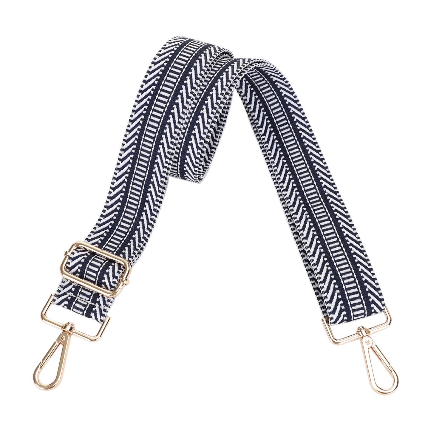 1.5 Inch Wide Replacement Webbing Strap with Gold Metal Hardware