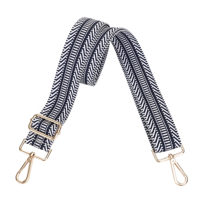 1.5 Inch Wide Replacement Webbing Strap with Gold Metal Hardware