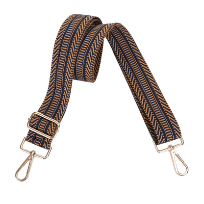 1.5 Inch Wide Replacement Webbing Strap with Gold Metal Hardware