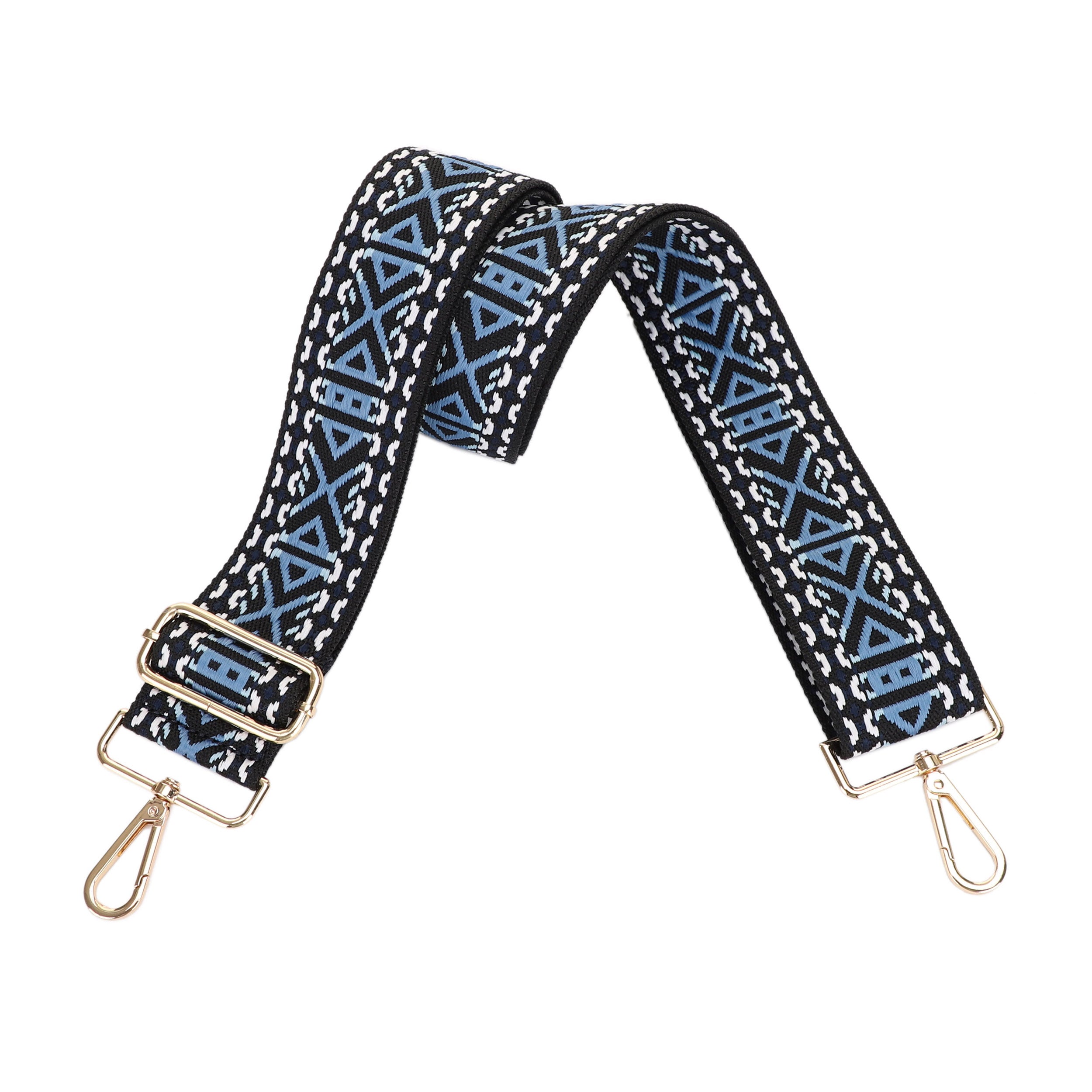 2 Inch Wide Replacement Webbing Strap with Gold Metal Hardware