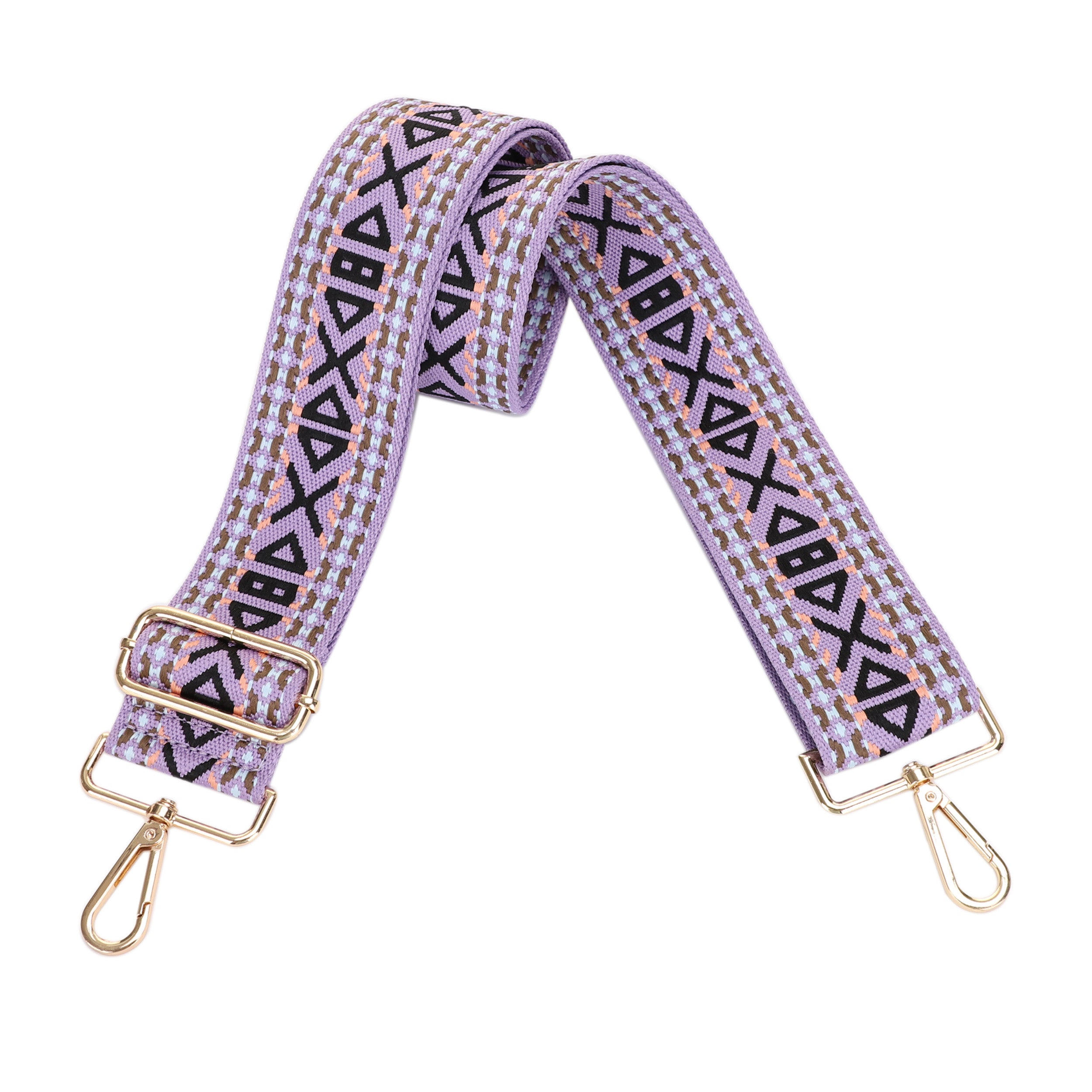 2 Inch Wide Replacement Webbing Strap with Gold Metal Hardware