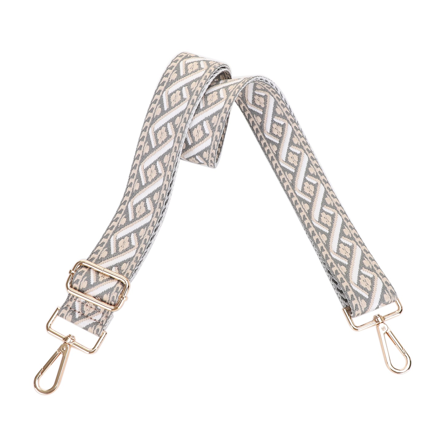 1.5 Inch Wide Replacement Webbing Strap with Gold Metal Hardware