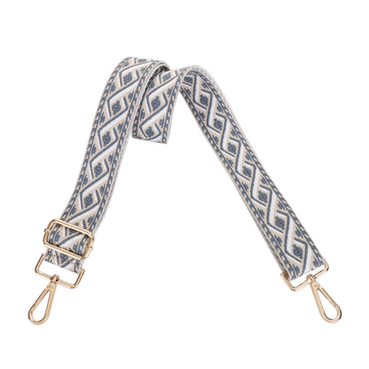1.5 Inch Wide Replacement Webbing Strap with Gold Metal Hardware