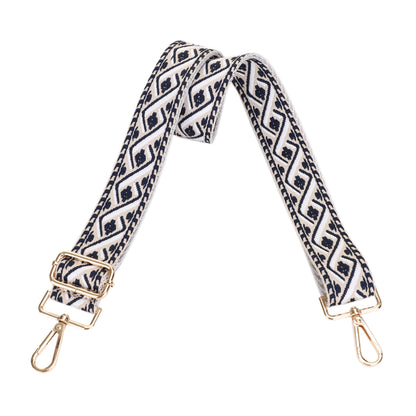 1.5 Inch Wide Replacement Webbing Strap with Gold Metal Hardware