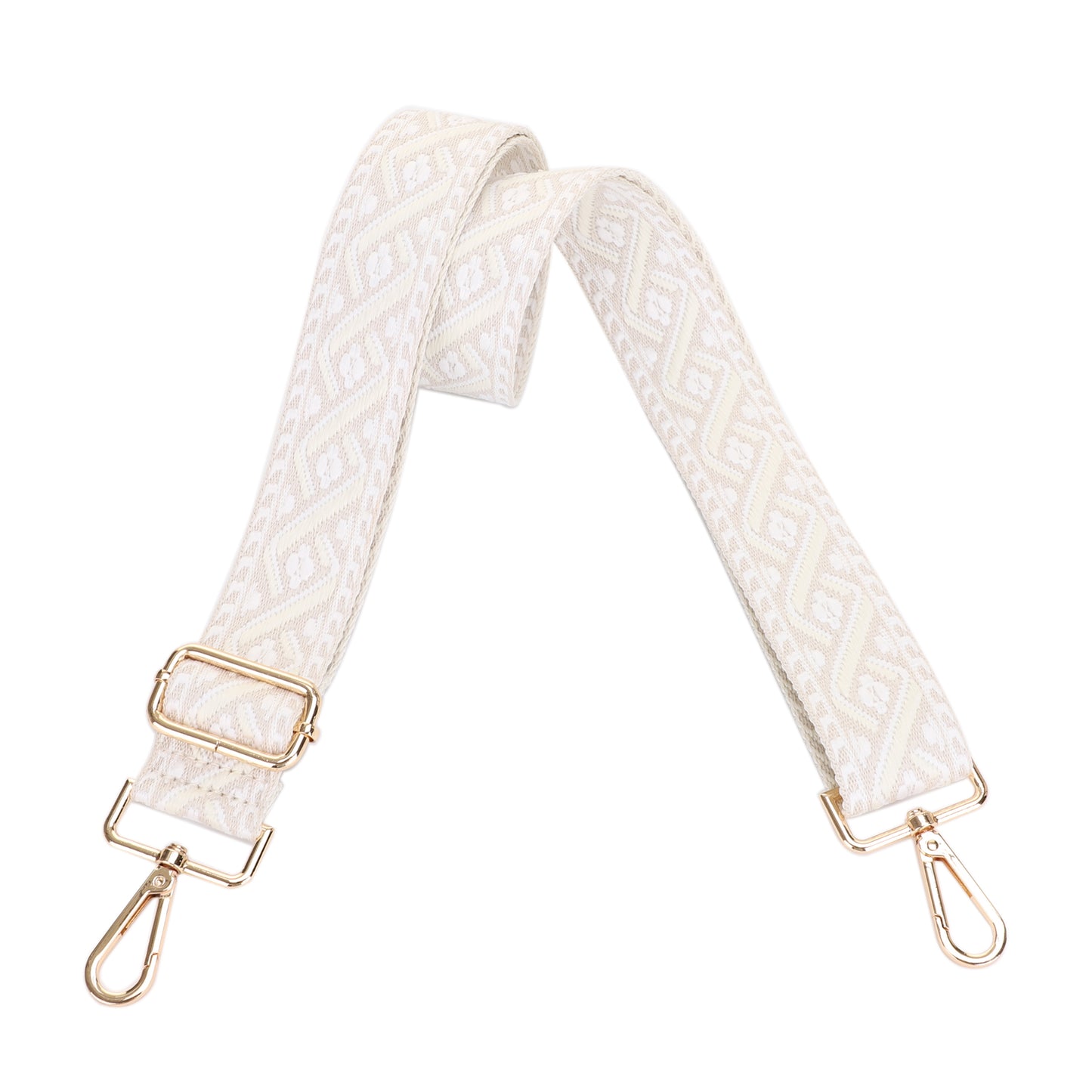 1.5 Inch Wide Replacement Webbing Strap with Gold Metal Hardware
