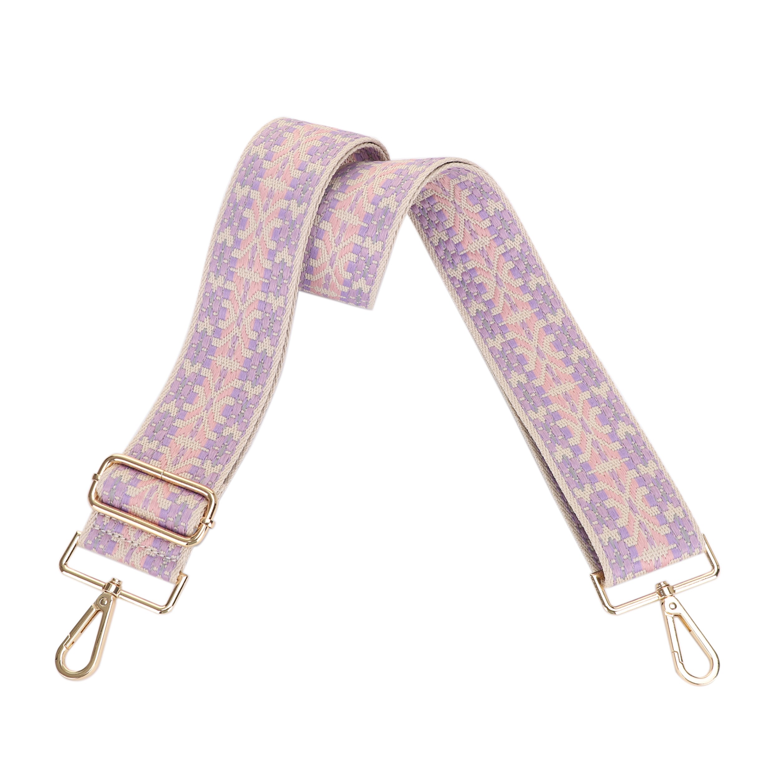 2 Inch Wide Replacement Webbing Strap with Gold Metal Hardware