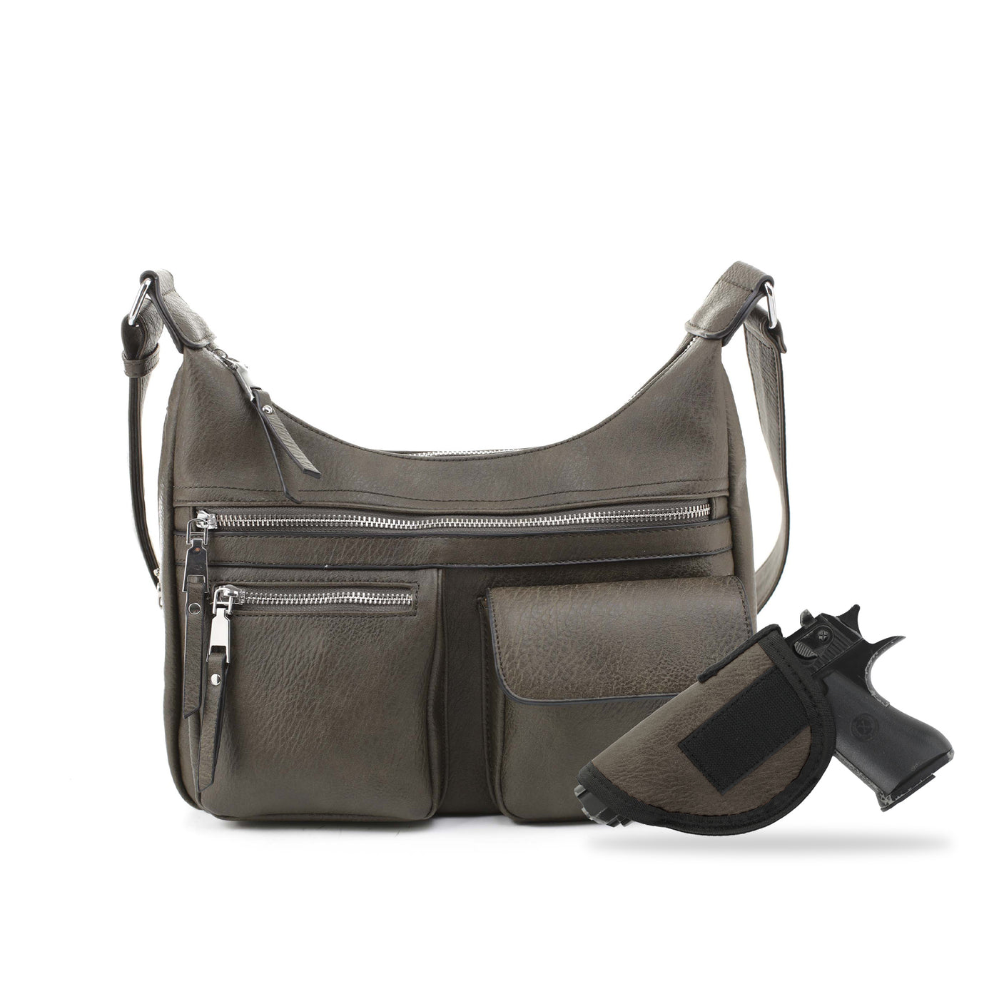 Elle Concealed Carry Hobo Handbag - JessieJames Handbags