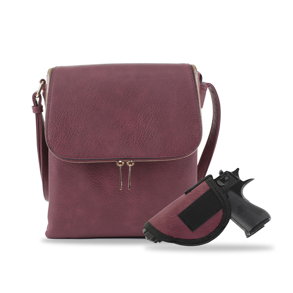 Cheyanne Concealed Carry Crossbody with Lock and Key - JessieJames Handbags