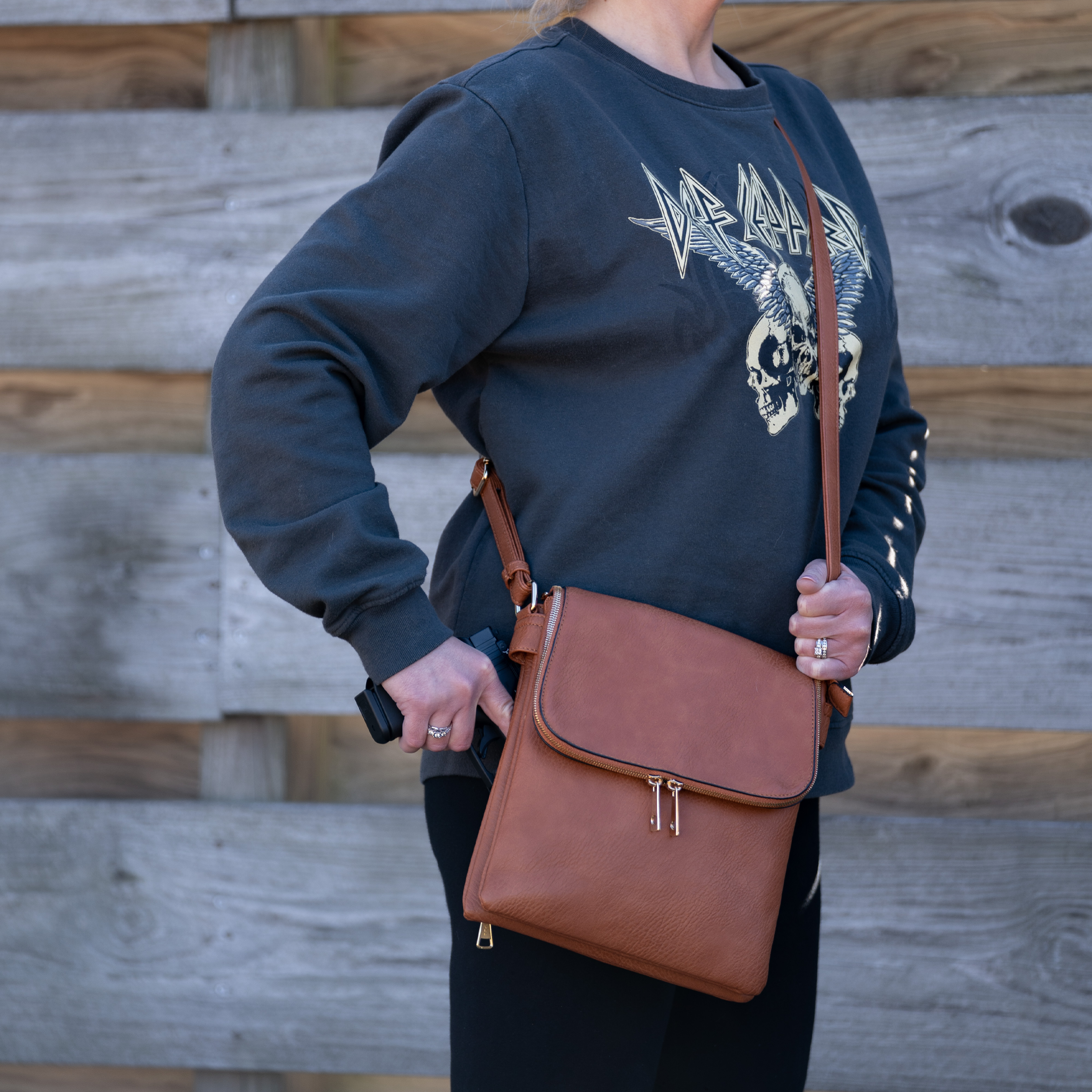 Cheyanne Concealed Carry Crossbody with Lock and Key
