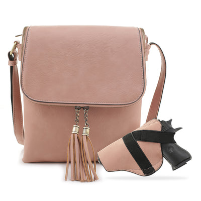 Ella Concealed Carry Lock and Key Crossbody - JessieJames Handbags