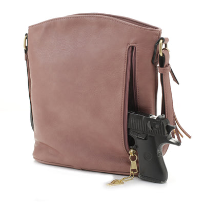 Robin Concealed Carry Lock and Key Crossbody - JessieJames Handbags