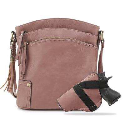 Robin Concealed Carry Lock and Key Crossbody - JessieJames Handbags