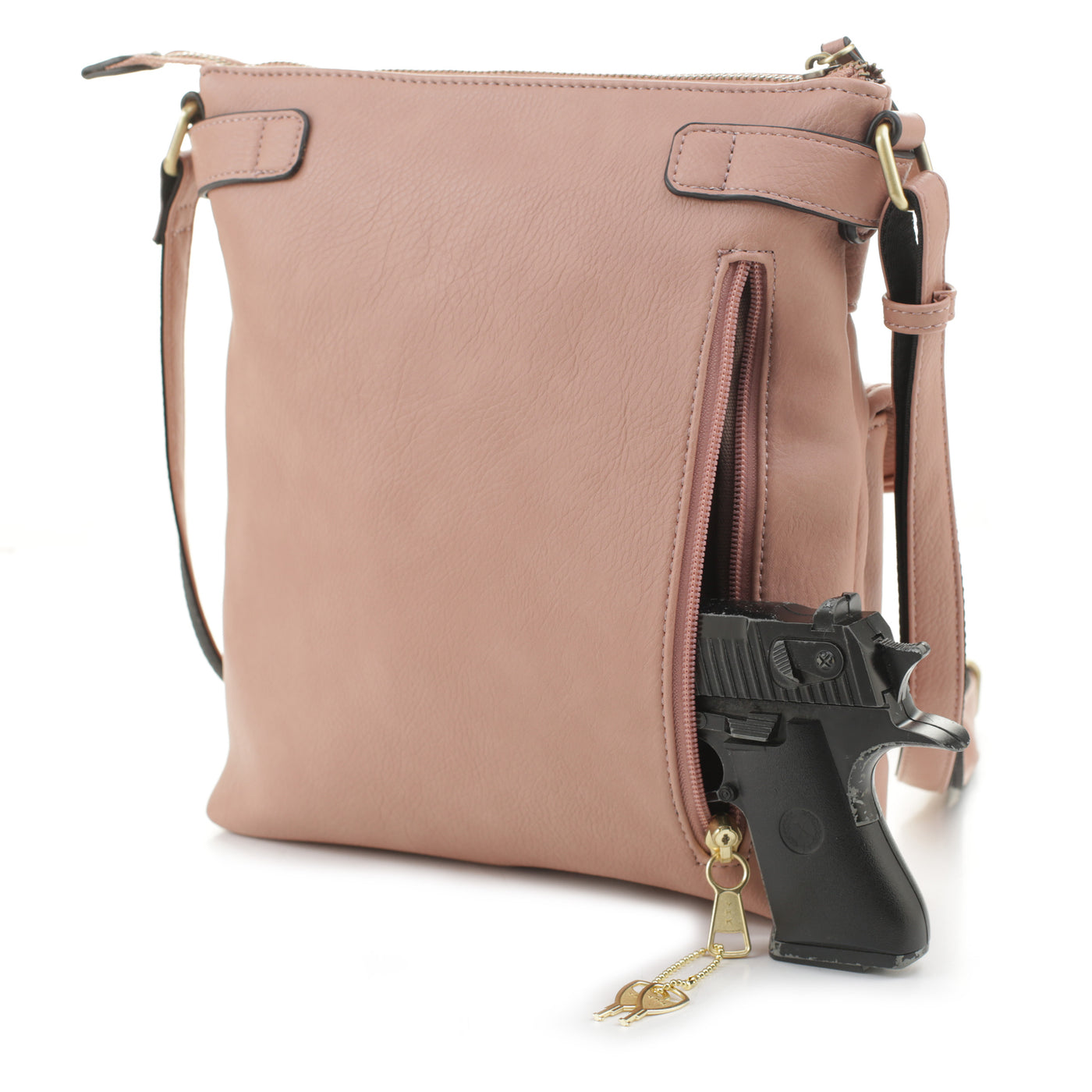 Shelby Concealed Carry Lock and Key Crossbody - JessieJames Handbags