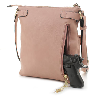 Shelby Concealed Carry Lock and Key Crossbody - JessieJames Handbags